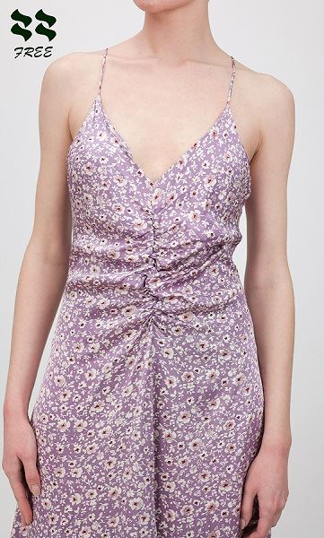 Floral Digital Printed Long Camisole Dress Factory