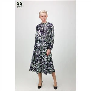 חולצת שרוול ארוך עם צווארון עגול אלסטי פשוט